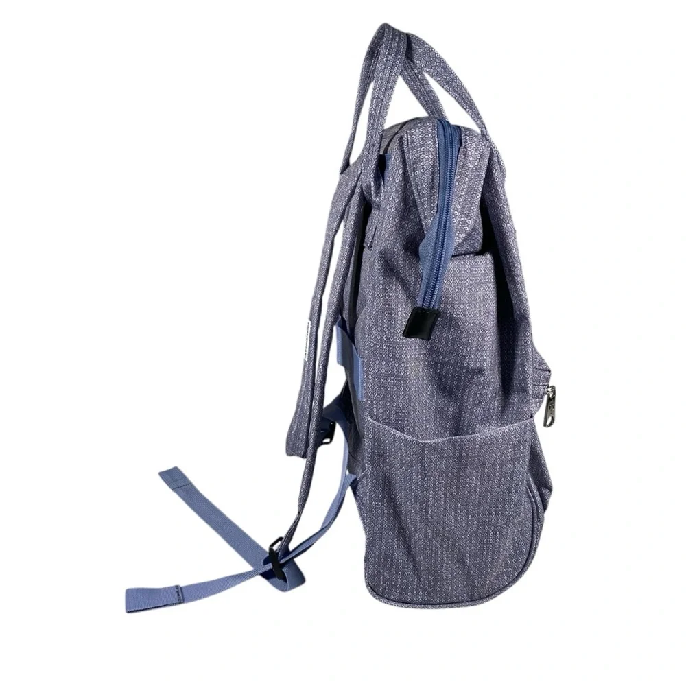 SWISSGEAR Backback Bag Laptop 3576 Artz Dr Patches‎ Blue Lined School Comfy Zip